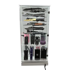 streetwise-2-sided-rotating-led-display-with-12-standard-knives-and-16-stun-guns (Option: Display Only)