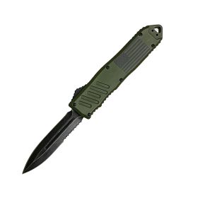 5-5-automatic-otf-knife-w-half-serrated-dagger-blade (Option: Green)