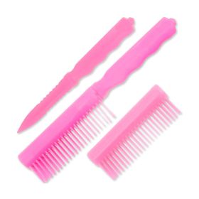 wholesale-plastic-comb-brush-knife (Option: Pink)
