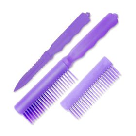wholesale-plastic-comb-brush-knife (Option: Purple)