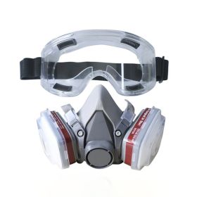 Respirator Mask with Safety Glasses Filters for Dust (Color: Grey, Type: Protective Equipment)