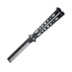8-75-butterfly-comb-knife (Option: Black)