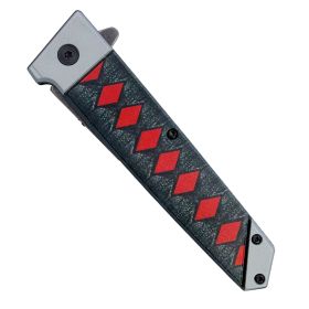 9-spring-assisted-anime-knife-with-tanto-blade (Option: Red and Black)